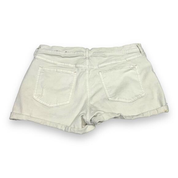 Gap Womens Shorts Sz 32 5" Off White Denim Raw Hem Distressed Bleached - Picture 4 of 8
